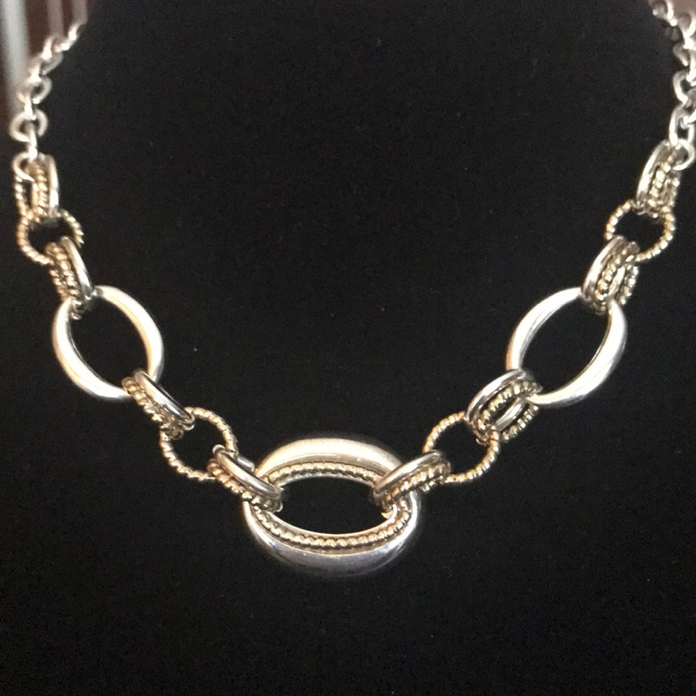 Napier gold/silver tone choker. EUC